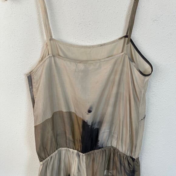 Calyx Abstract‎ Beige Black Patchwork Anthropologie Jumpsuit // Size Small - Picture 4 of 5